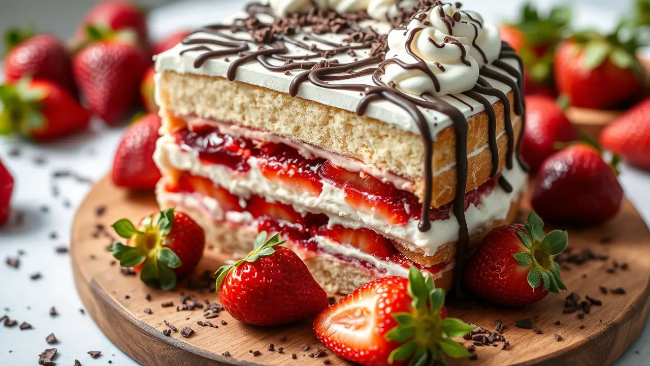 Leckere Erdbeeren Stracciatella Torte – Ein Dessert, das Begeistert